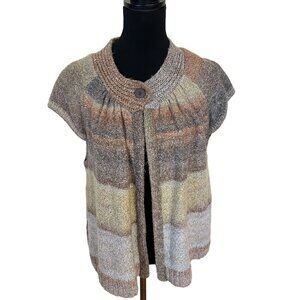 Westbound Womens Multicolor Knit Cardigan Sweater XL Earth Tones Cozy